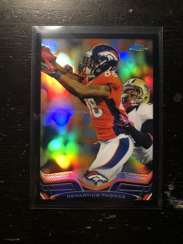 Tarjeta PWE 2013 Topps cromo refractor negro/299 Demaryius Thomas #42 Broncos