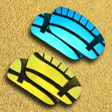 2 Pairs Polarized Lenses Replacement for-Oakley Monster Pup-Ice Blue 24K Gold