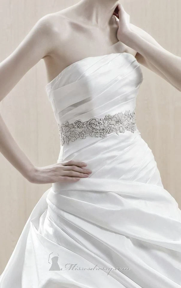 Blue by ENZOANI " Ekati"  NEW Bridal wedding dress bridal gown D White SILK  10 - Image 2 of 4