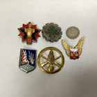 Lot Of 5 Military Badges And Other Miscellaneous To Identify