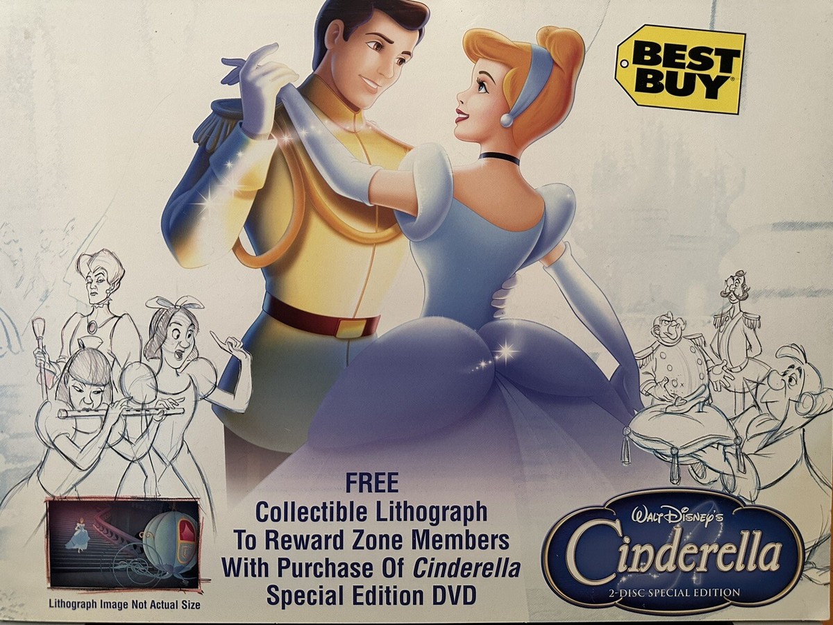 Disney Cinderella Leaving the Ball at Midnight Lithograph from