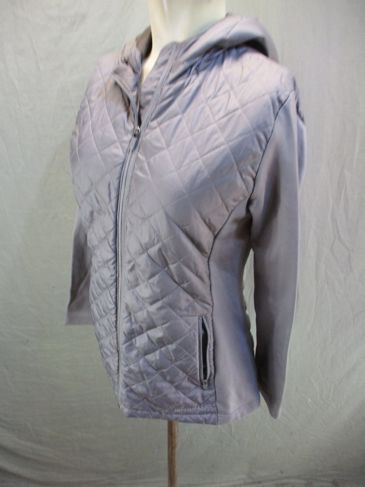 merrell full zip stand collar zip pockets quilted jacket