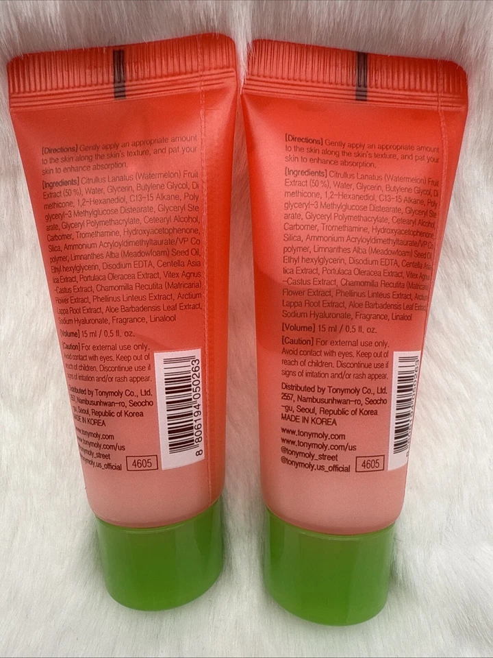 2 Pc - TONYMOLY Watermelon Dew All Over Serum 15ml Each - Travel Size - New - Image 2 of 2