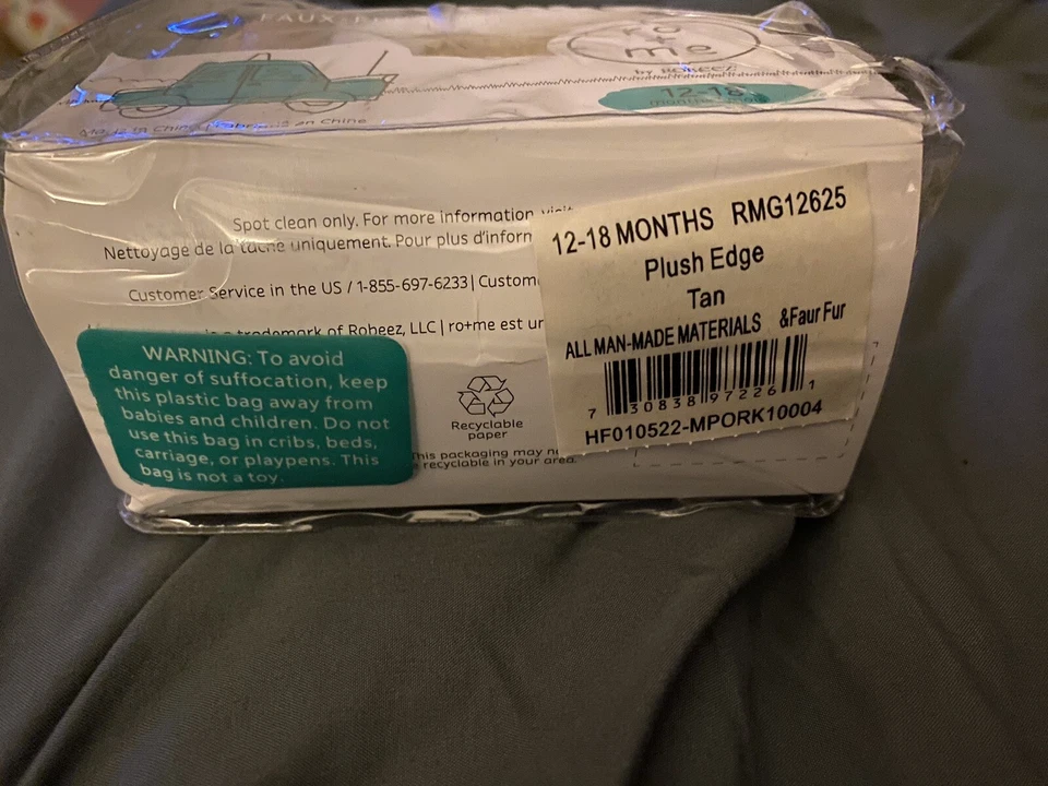 ro + me by ROBEEZ Plush Edge, NWT, Size: 12-18 Months, Tan, Faux Fur Boots - Image 3 of 3