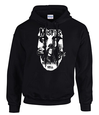 Misfits Rock Music Logo Hooded Kapuzenpullover Schwarz -31010 -SW