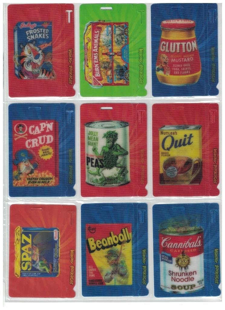 2011 WACKY PACKAGES ALL NEW SERIES 8 LENTICULAR MOTION BAG TAGS
