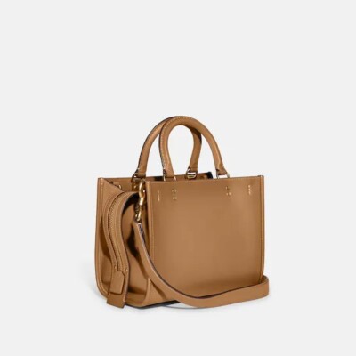 COACH X Tom Wesselmann Rogue 25 Brown Saddle Red Lips Limited