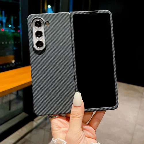 Carbon Fiber Patterned Slim Matte Case For Samsung Galaxy Z Fold 5 Fold 6 Cover - Picture 5 of 15