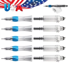 5X Yabang Dental Slow Low Speed Handpiece Straight Nosecone Air Motor 4Holes