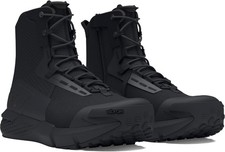 Under Armour 3027383 Men's Charged Valsetz Zip 8" Tactical Boots - Black