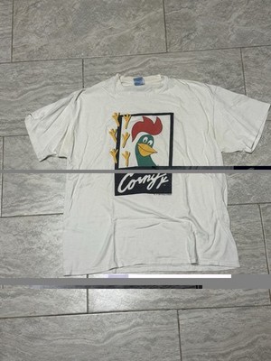 Vintage Kellogg Cornflakes Cereal Corny Rooster Large shirt 1996 white Size XL