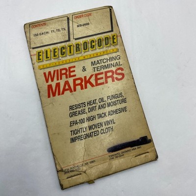ELECTROCODE WIRE MARKERS MATCHING TERMINAL MB-0600