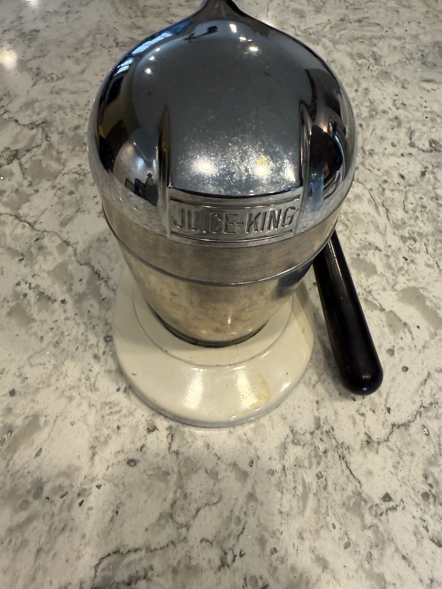 Vintage Juice King J.K. 35M Manual Citrus Juicer Chrome National
