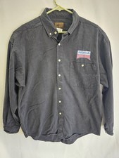 Vintage Nokia Sugar Bowl Long Sleeve Tencel Cotton Shirt L Black Classic Fit