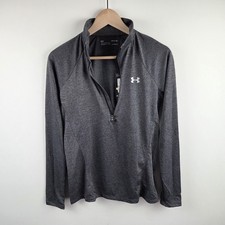 Under Armour Tech Twist Top Womens Small Gray 1/4 Zip Pullover Keeps You Cool
