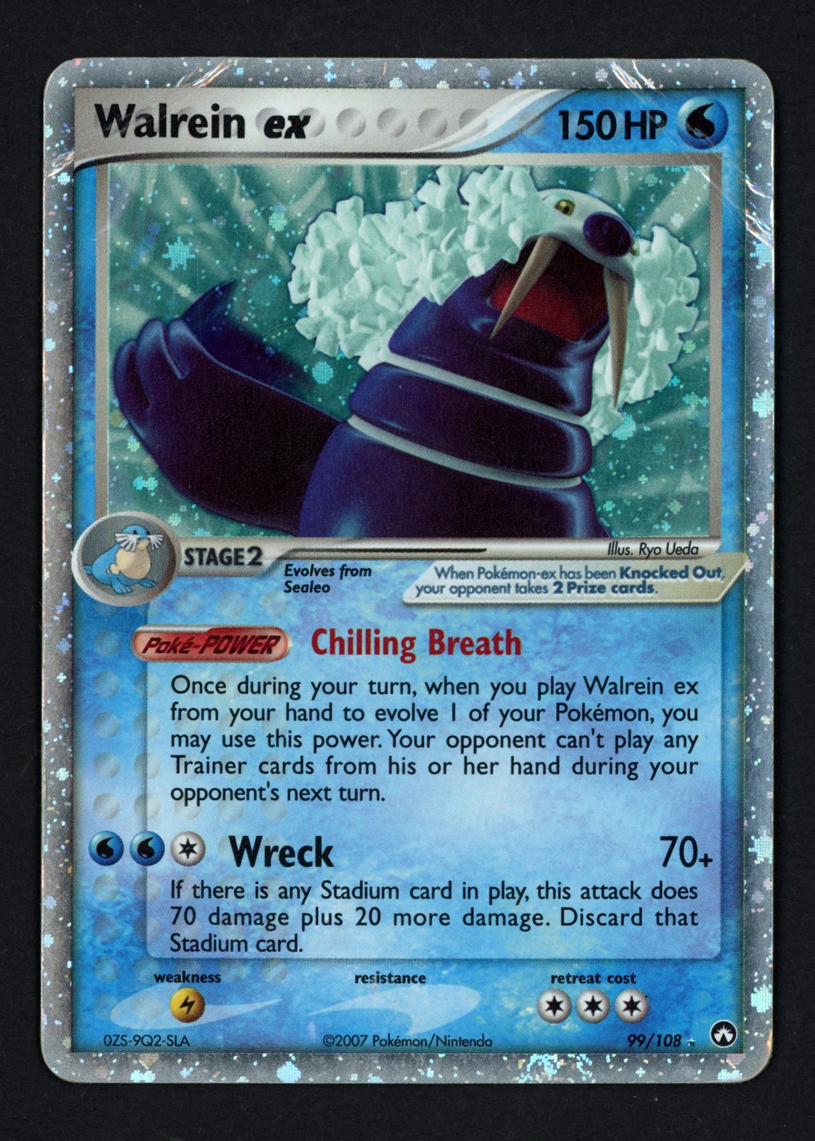 Walrein ex 99/108 Power Keepers Holofoil Ultra Rare Pokemon TCG