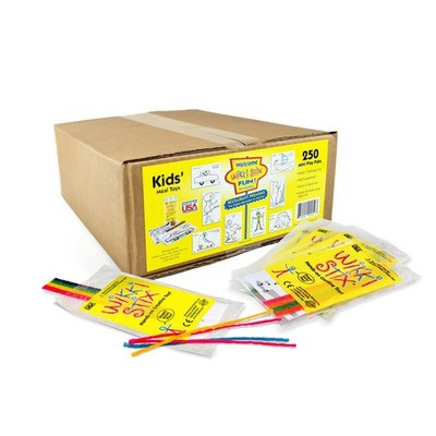WikkiStix Mini Play Paks, 250 Individual paks Great for Restaurants, Parties,
