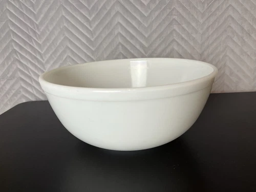 Vintage Large True Opal White Pyrex Unmarked Nesting Bowl Replacement USA HTF