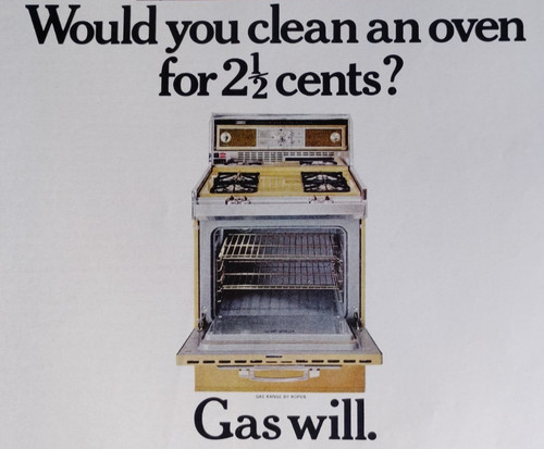 Vintage Retro 1970 Ad Natural Gas Gives You A Better Deal Clean Your Oven $0.025