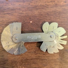 Vintage L.S. Starrett No. 279 Fillet Radius Gauge Set Machinist Tool USA 