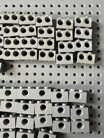 Lego Light Bluish Gray Technic Bricks Axel Hole Castle Star Wars Vintage 95pcs