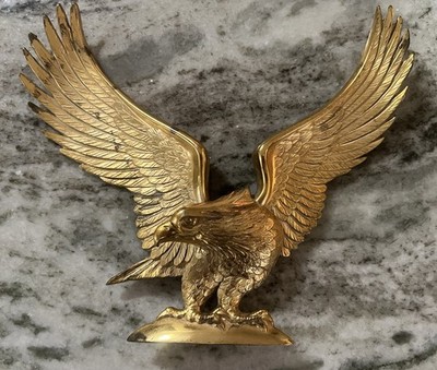 Brass Plated Eagle Emblem Ornament Patriotic American Decoration