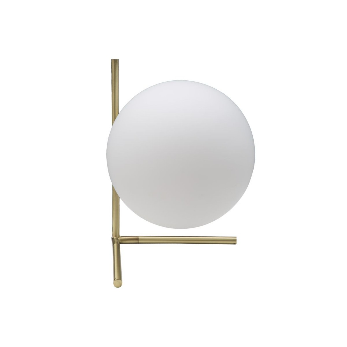 Lampe à poser sphère Glamy 27cm blanc et or pour éliminer la lumière agressive du soir
