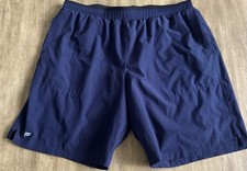 Fabletics Fundamental Lined Shorts Men's 2XL Drawstring Pockets Gym Workout Blue