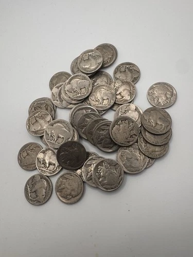 US Buffalo Nickel 5C Lot Circulated Mixed Dates Vintage Coins Collection