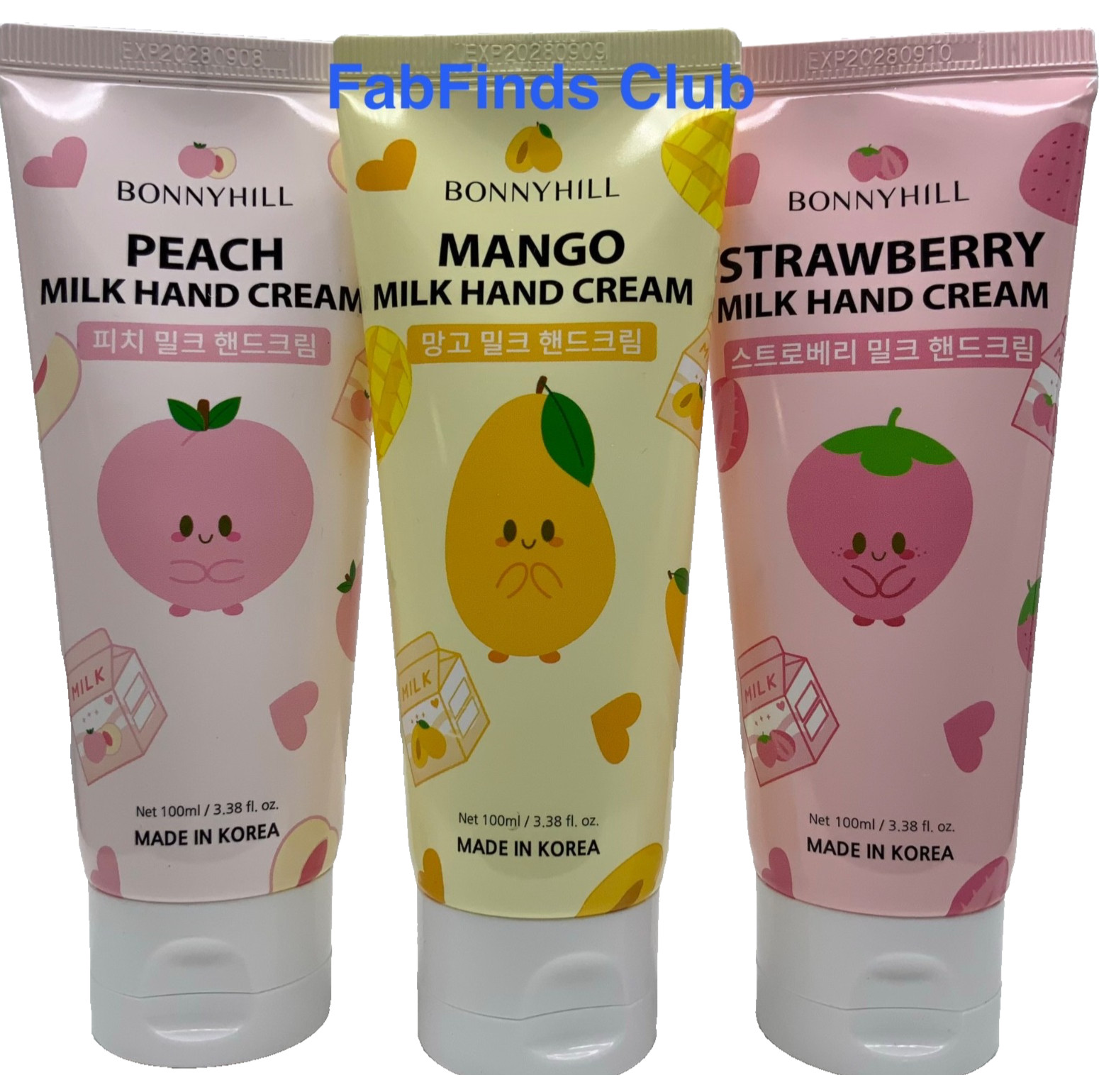 Set Peach, Mango, Strawberry Milk K Beauty Us Seller