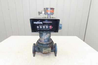 Neptune MP 600 Liquid Flow Meter Valve Mechanical Gallon Register 1'' Flanged