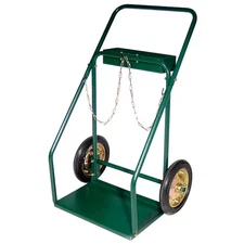 Powerweld Medium Dual Welding Cylinder Cart Rubber Wheels Oxygen Acetylene Cart