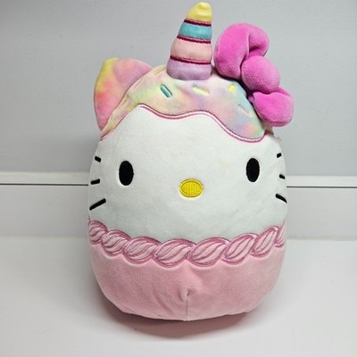 Sanrio Hello Kitty Squishmallows Ice Cream Cupcake Unicorn 9'' Plush Toy