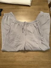 H M Women s Gray Jogger Sweatpants Size S Drawstring Elastic Waist Solid