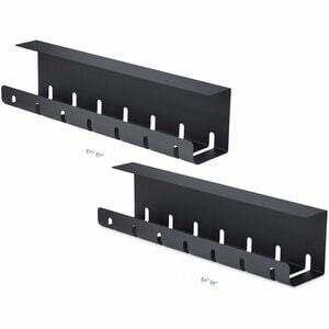 Startech 2-Pack Under Desk Cable Management Tray 42"" Long 21"" Per Tray Slotted S