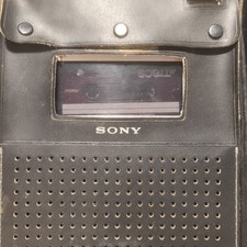 Sony Cassette-Corder Stereo TC-124 Solid State Portable w/ Speakers Microphone