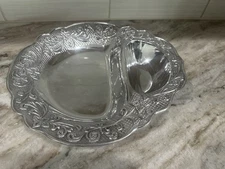 Wilton Armetale Serving Tray “English Cottage” Chip And Dip