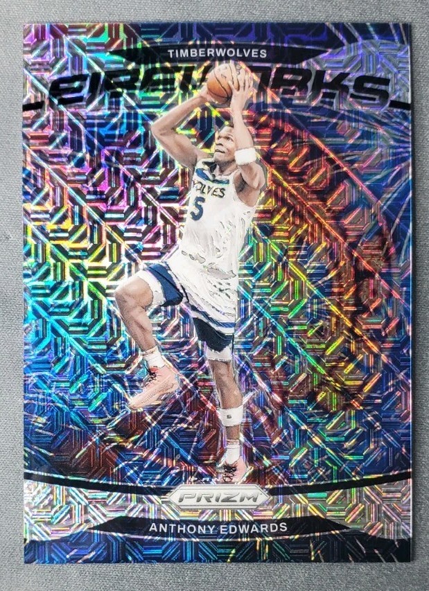 2024-25 Panini Prizm - Fireworks Anthony Edwards #25 Mojo Prizm /25