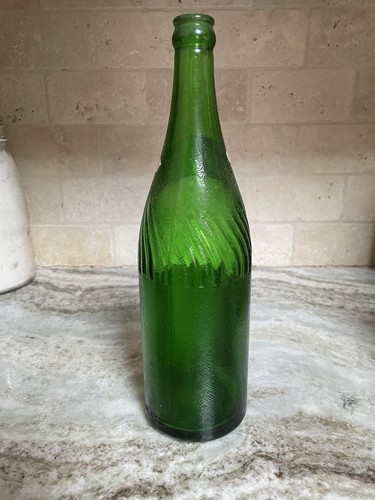 Botella de vidrio verde soda zarzaparrilla seca cubana vintage de 12" de alto - Imagen 5 de 17