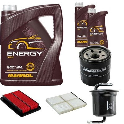 Inspektionspaket 7L MANNOL Energy 5W-30 für Mazda 626 V Hatchback 2.0 1.8