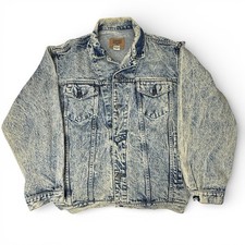 Vintage Gap Denim Trucker Jacket Mens Small Acid Wash Jean 90s Made in USA Retro