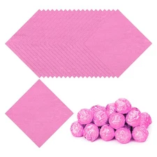 200 Pcs 4x4 Inch Foil Candy Wrappers Chocolate Wrapping Paper Dark Pink