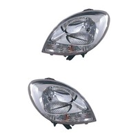 Scheinwerfer Set Links & Rechts Halogen H4 Glasklar FüR Renault Kangoo Express