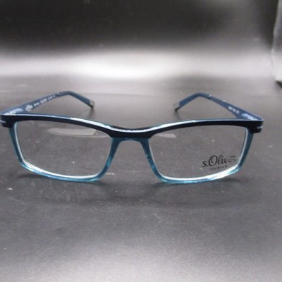 S.Oliver Premium Mod. 94827 Blue Two-Tone Rectangle Eyeglass Frames 52-17-135
