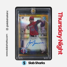 2016 BOWMAN CHROME #BCAR-JBE JOSE BERRIOS ROOKIE AUTO GOLD REFRACTOR RC /50