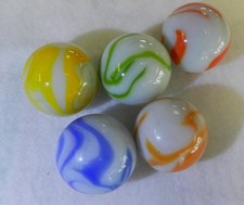  20510m Vintage Group of Alley Agate Shooter Marbles .96 to .99 Inches