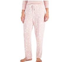 Charter Club Women's Pink Pajama Pants With Snowflake Size XXL