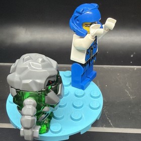 Lego Boulderax Rock Monster Minifigure Trans-Green Power Miners 8957 Pm001 Pm007