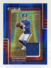 2025 Panini Donruss Optic - Donruss Threads Jaxson Dart #DTBH-JDT Blue Hyper...
