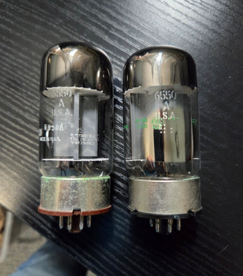 Matched Pair (2) JAN GE  6550A Audio vacuum Tubes Test NOS